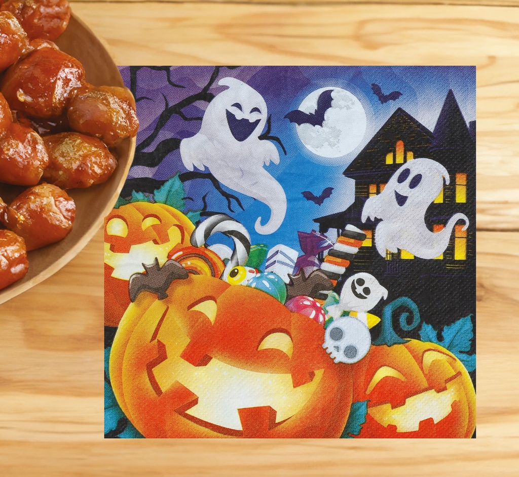 Bag 20 Pumpkin Napkins 16x16 Cms