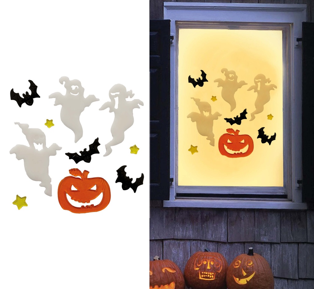 Decoration Gel Ghosts, 20x20 Cms