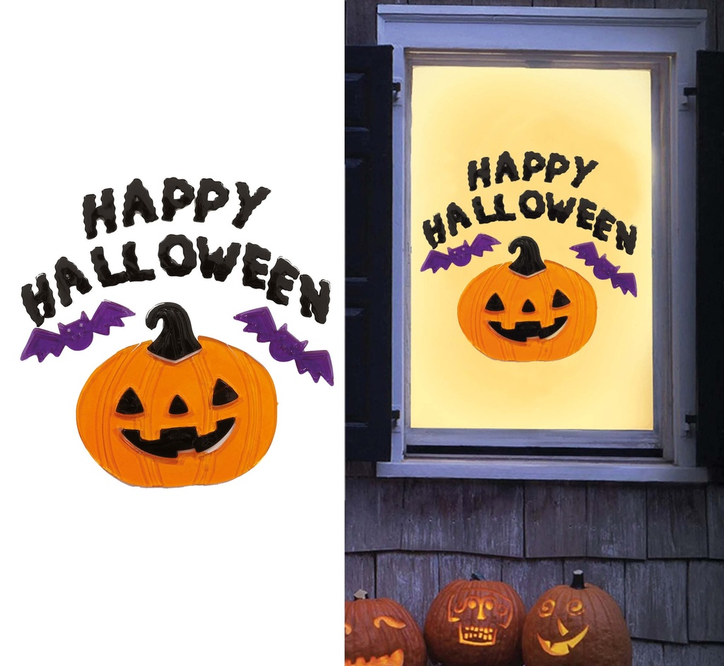 Gel Decoration Happy Halloween, 20x25 Cms