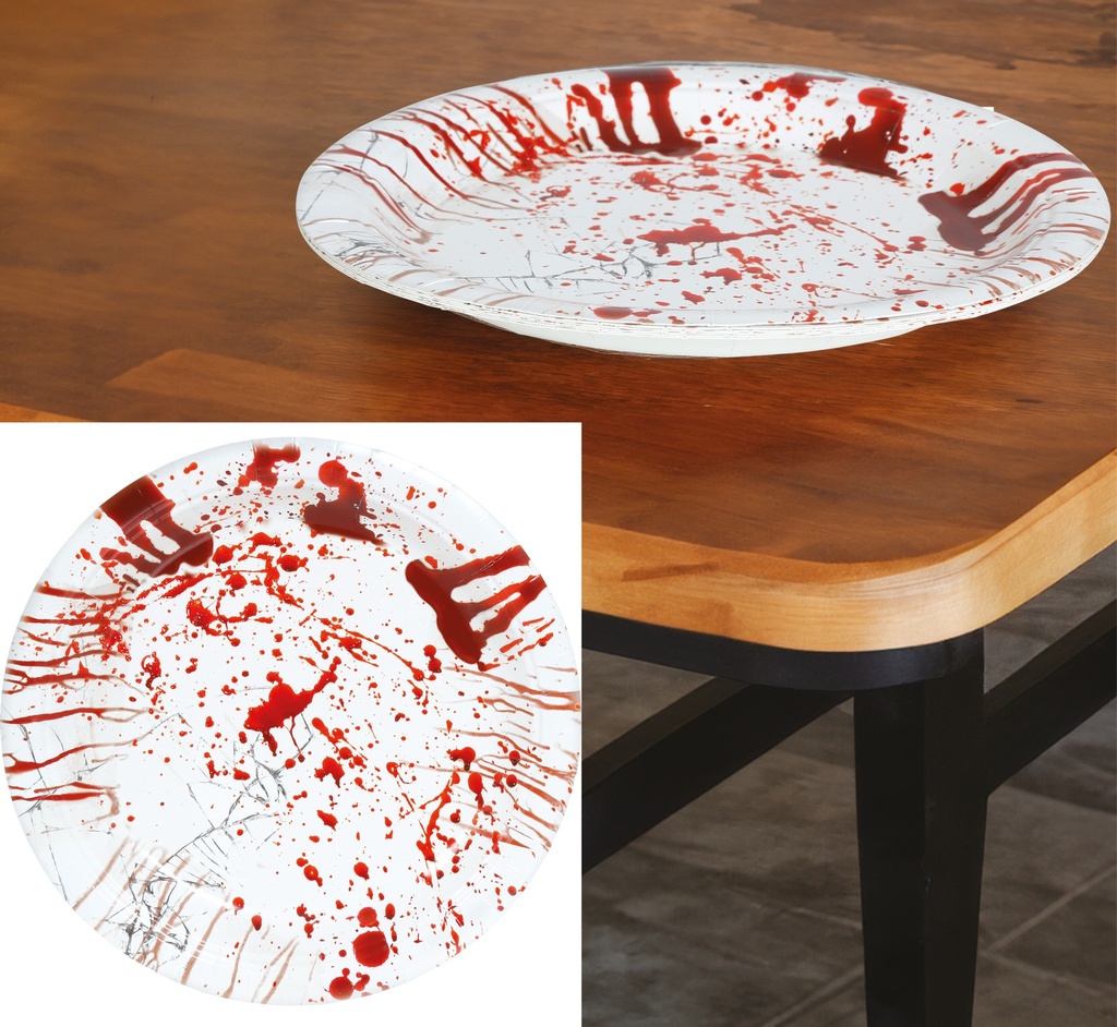 Bag 6 Bloody Plates 23 Cms