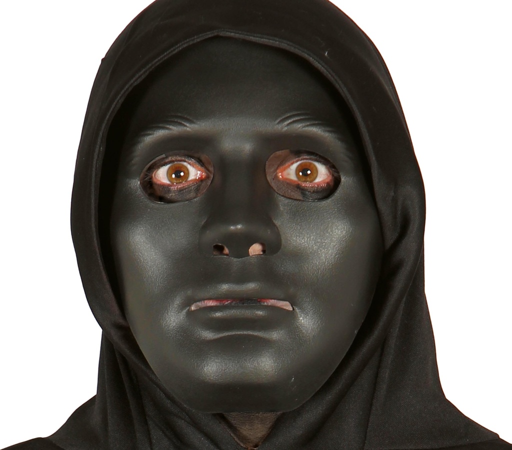 قناع وجه أسود سادة، PVC