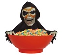 وعاء حلوى بهيكل عظمي متحرك مع إضاءة وصوت، 24×23 سم