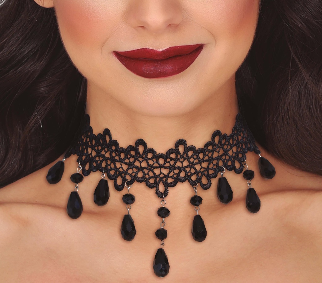 عقد تشوكر أحجار سوداء