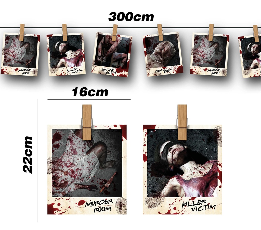 Garland Crime Scene Photos 274 Cm 16x22 Cm