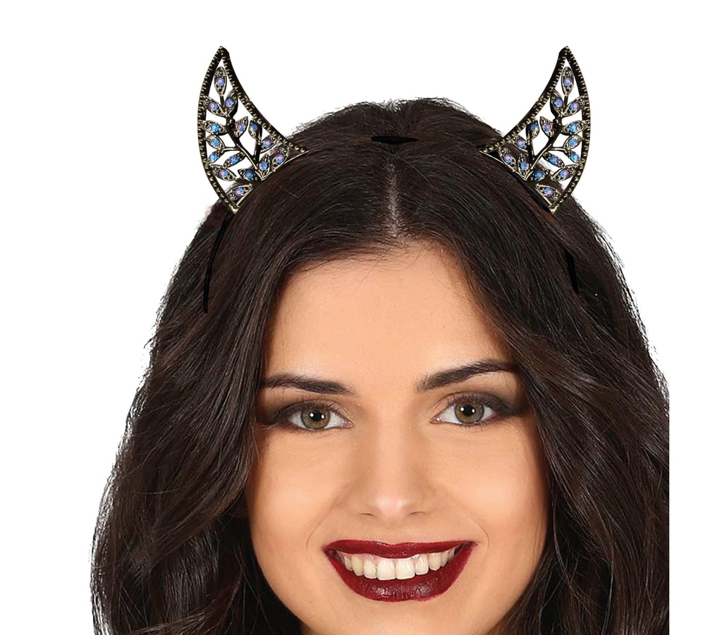 Shiny Metal Horns Headband