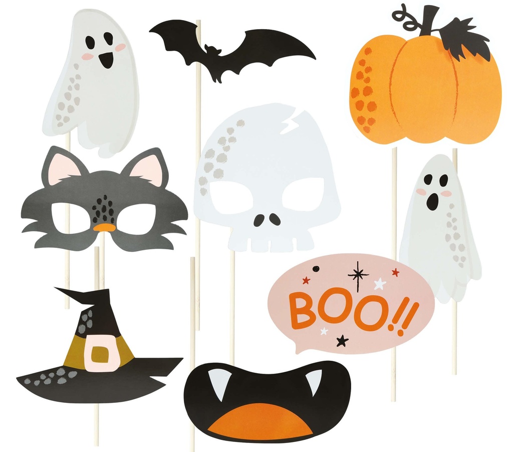 Photo Props Halloween 10 Pcs, 15 Cms