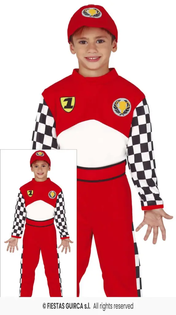 زي سائق السباق للأولاد