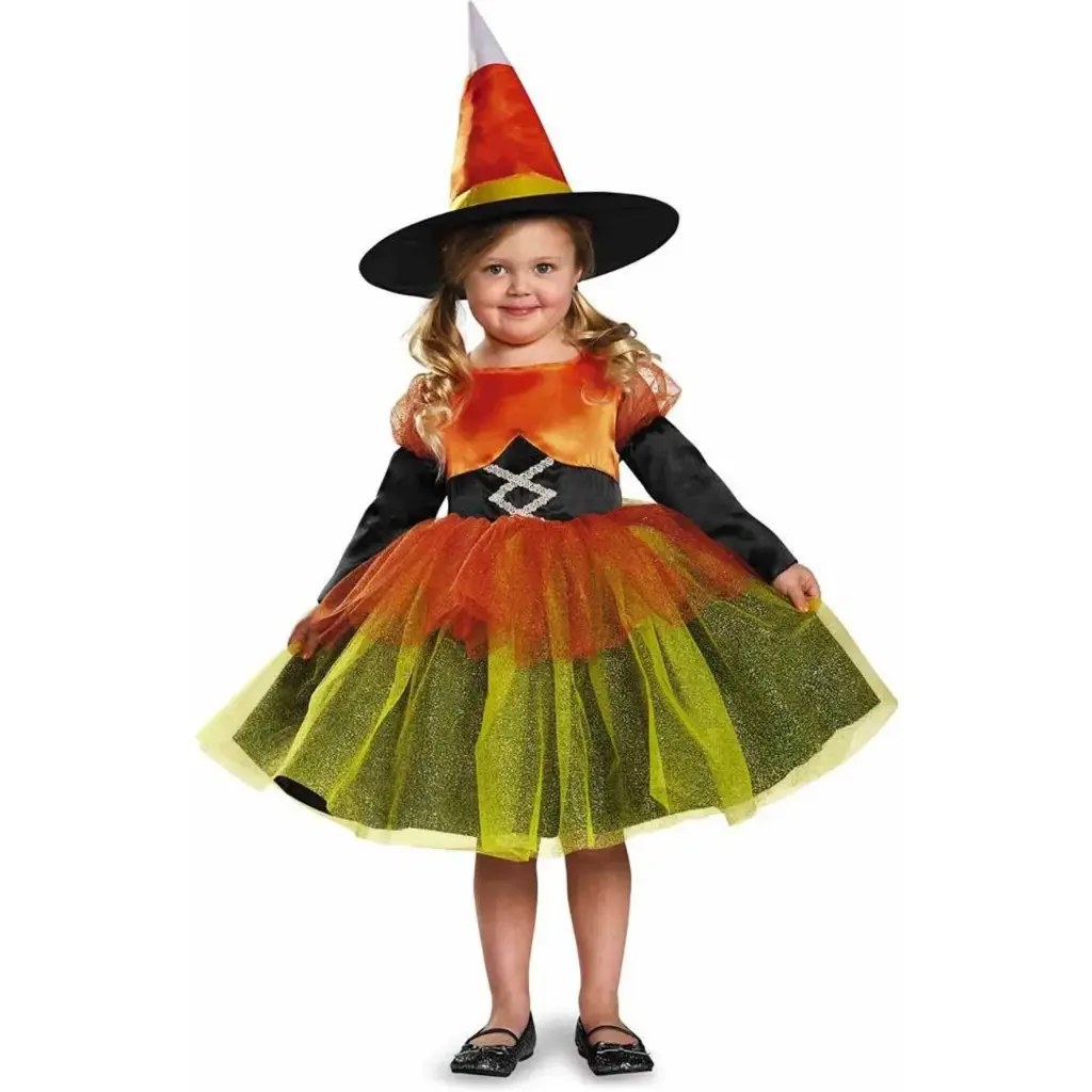 Candy Corn Witch Girls Costume
