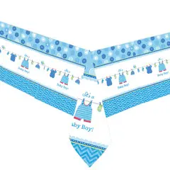 Shower With Love Plastic Table Cover (54X96) Inches-Boy	