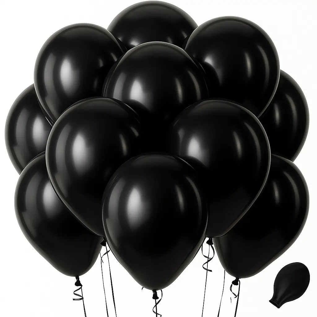 12 Inch Latex Balloon Normal Black