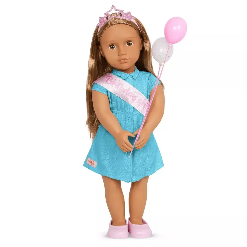 Birthday Girl Doll W/ Balloons, Anita