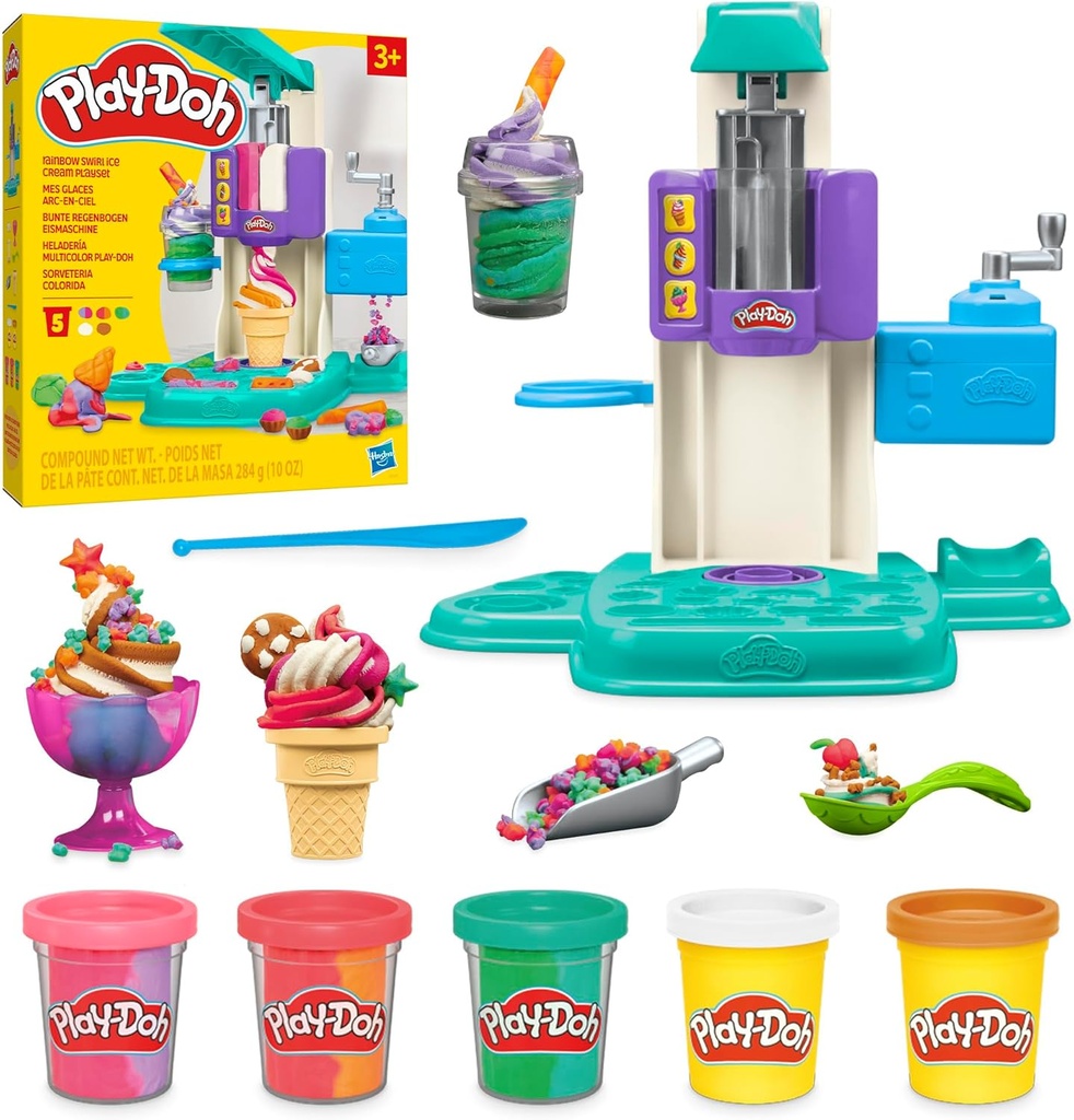 Pd Rainbow Swirl Ice Cream Playset
