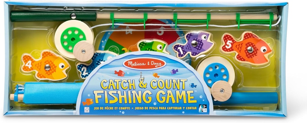  Catch & Count Wooden Fishing Game
