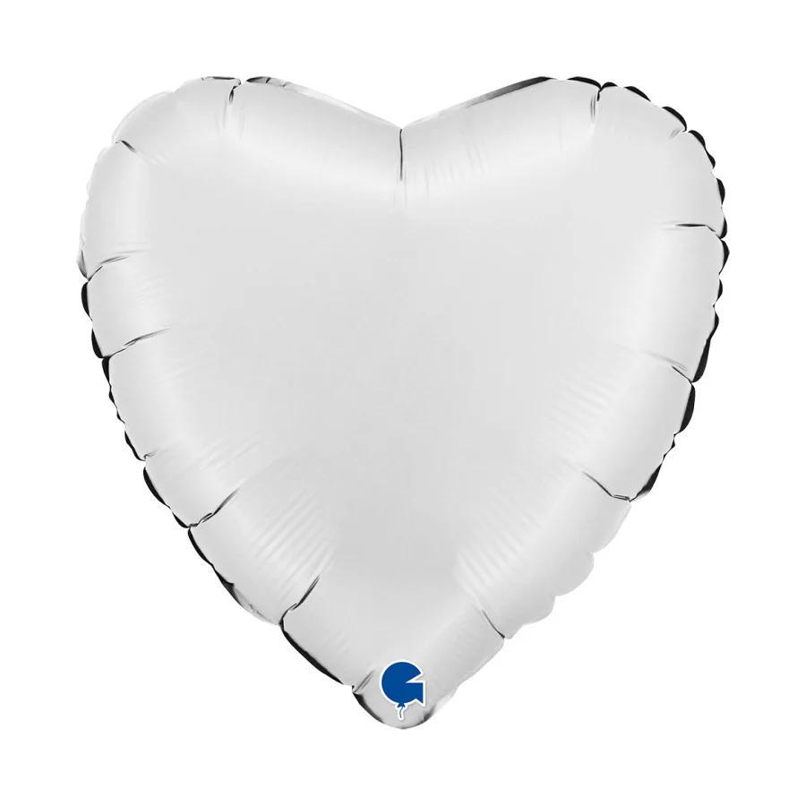 18 Inch Heart Mylar Balloon- White Valentine 