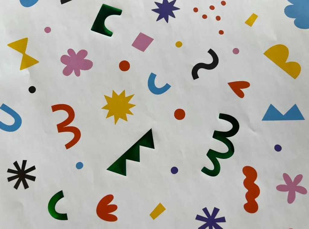 Wrapping Sheet (26x19) Inches- Colorful Shapes