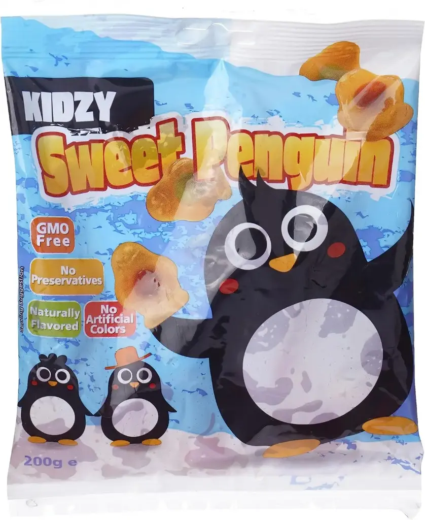 حلوى جيلي البطريق المحشوه بنكهات الفواكه 200 جرام