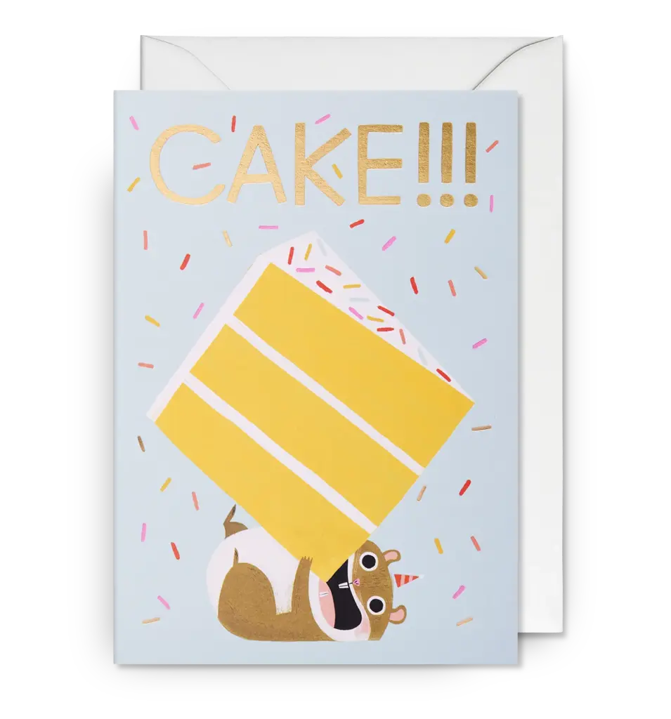 Cake!!! Party Hamster Birthday Card