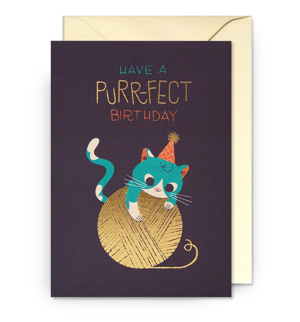 كرت عيد ميلاد - قطة مثالية تمررر