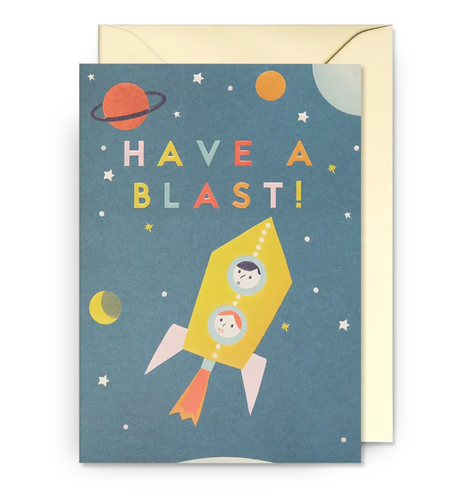Greeting Card-Have a Blast! Rocket
