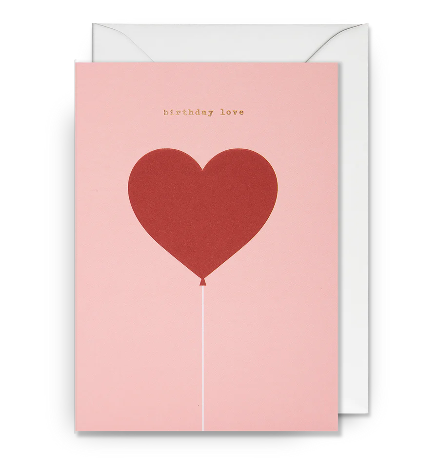 Love Heart Balloon Birthday Card