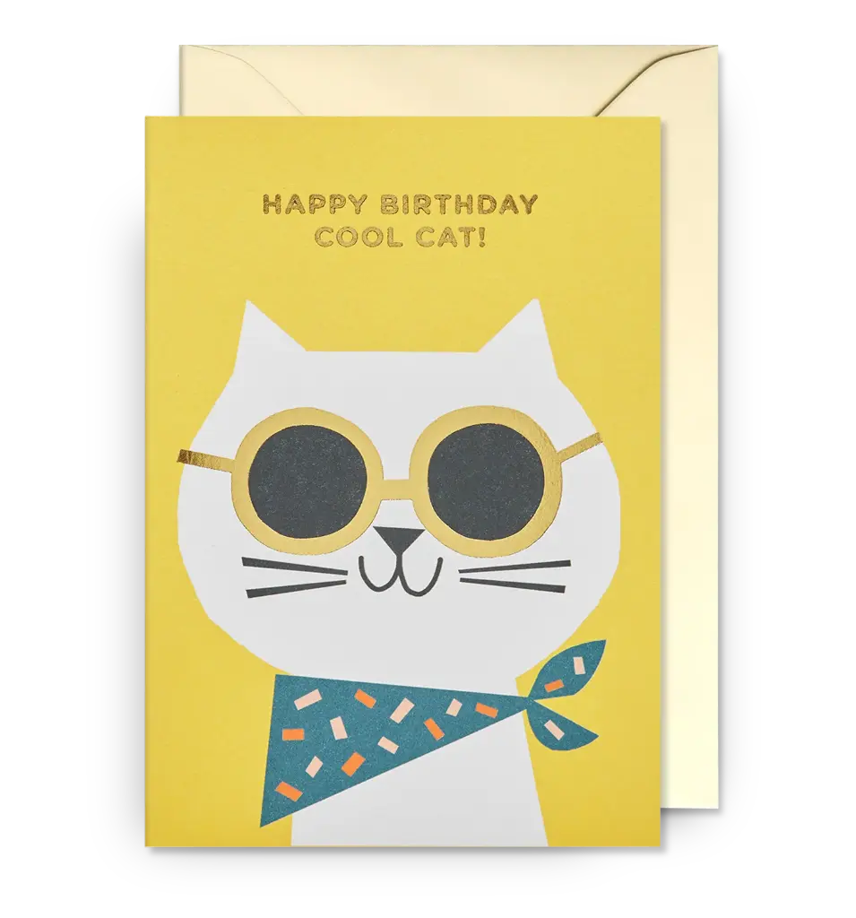 Happy Birthday Cool Cat! Greeting Card