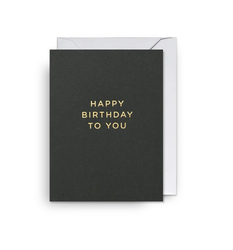 Mini Card (9X12)cm-Happy Birthday to You Black