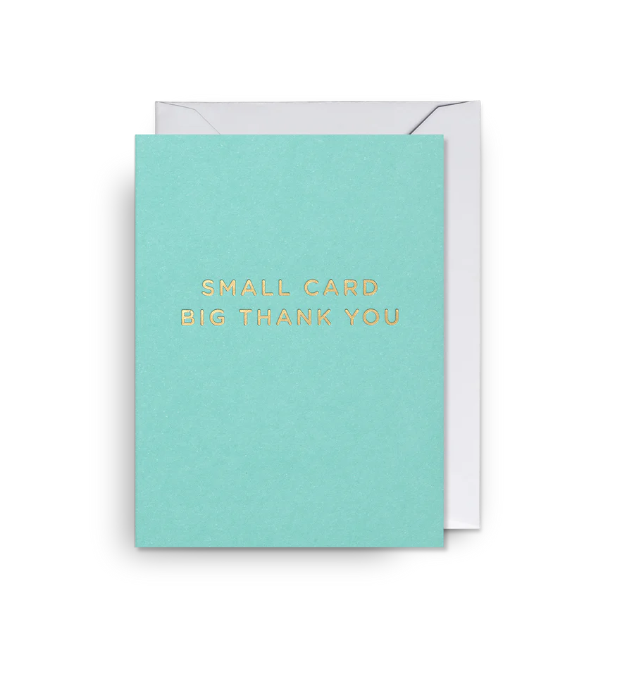 Mini Card (9X12)cm-Small Card Big Thank You Blue