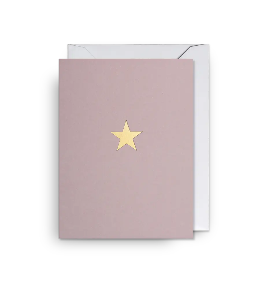 Mini Card (9X12)cm-Gold Star