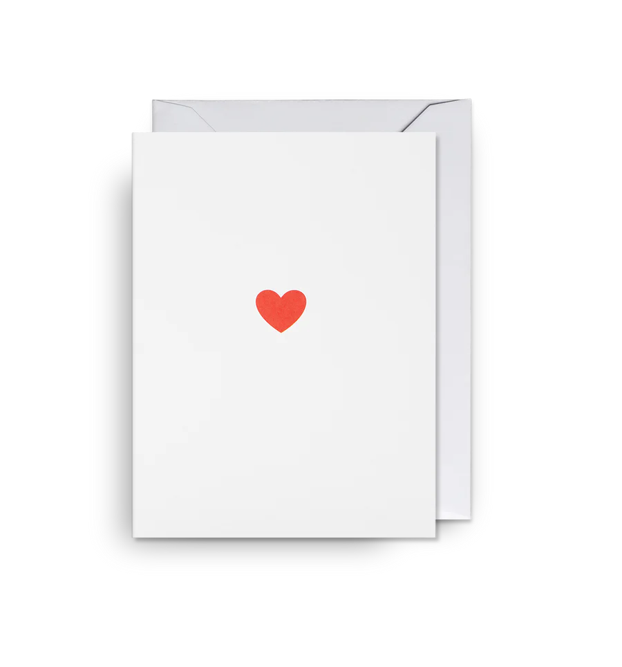 Little Red Heart Graphic Mini Card