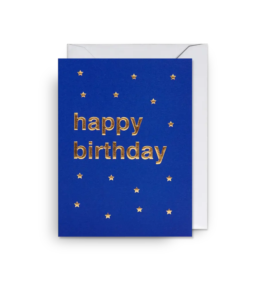 Mini Card (9X12)cm-Happy Birthday Stars