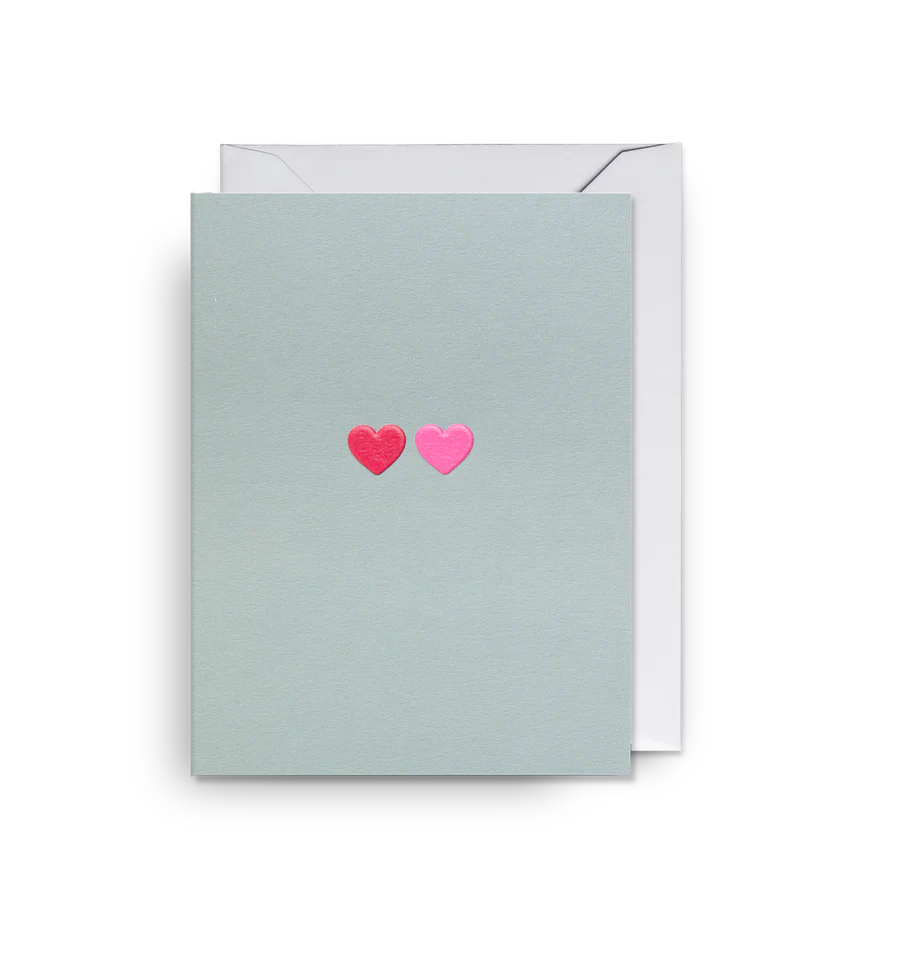 Two Love Hearts Mini Card