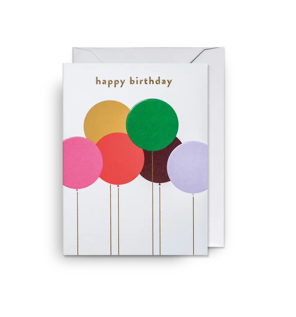 Mini Card (9X12)cm-Happy Birthday Balloons