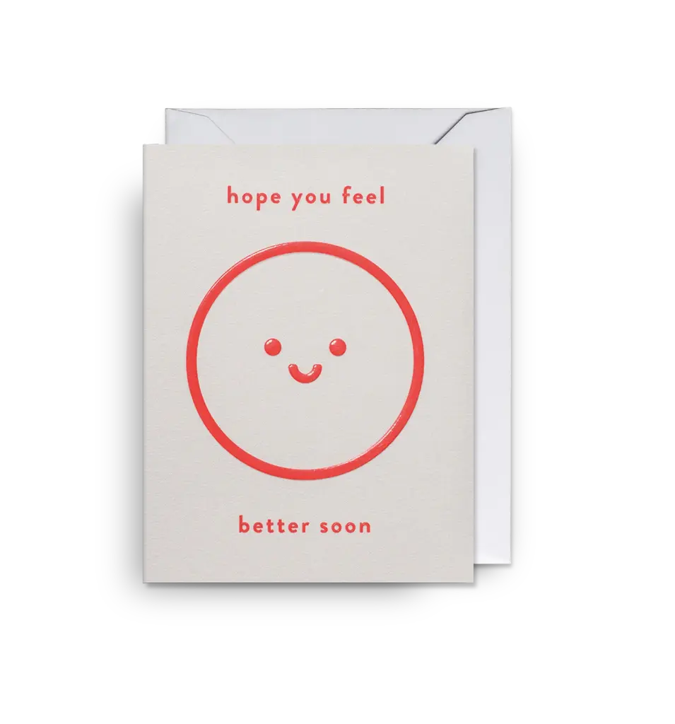 Mini Card (9X12)cm-Hope You Feel Better Soon Smiley