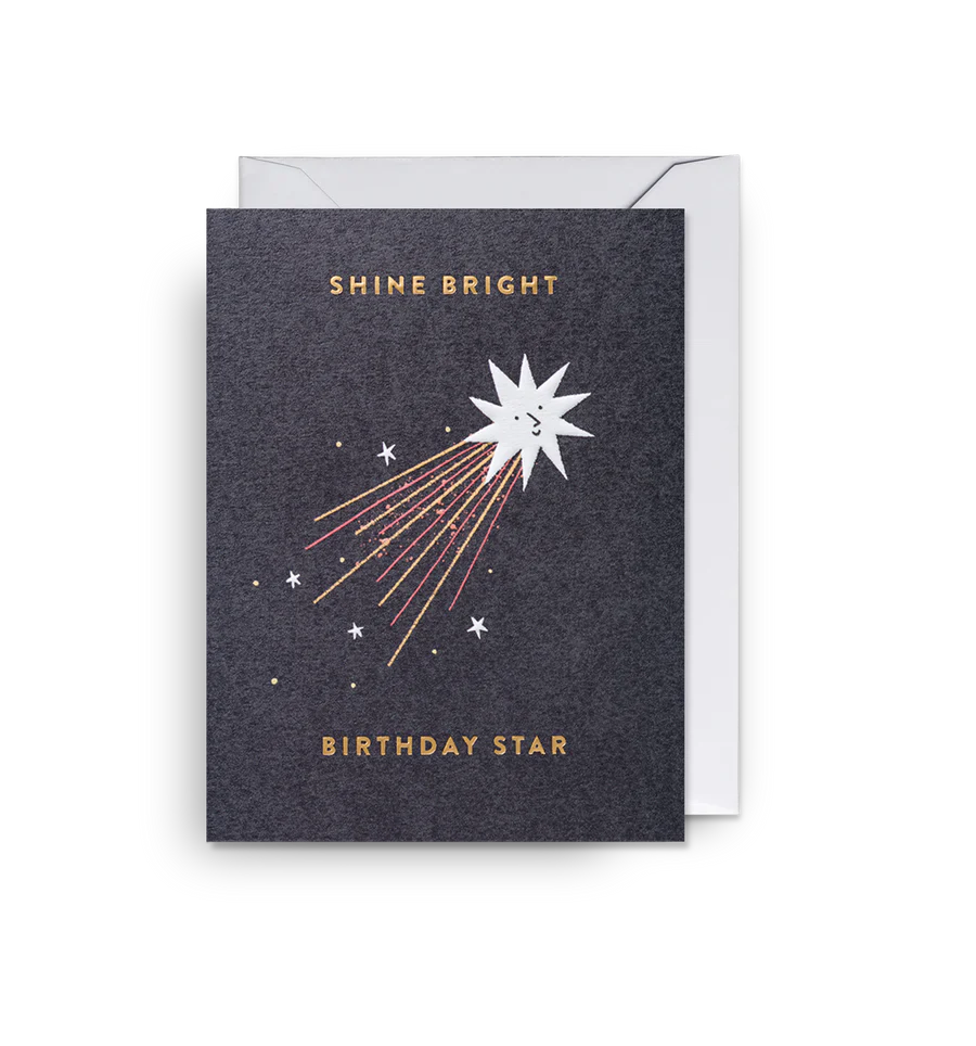 Shine Bright Shooting Star Mini Birthday Card