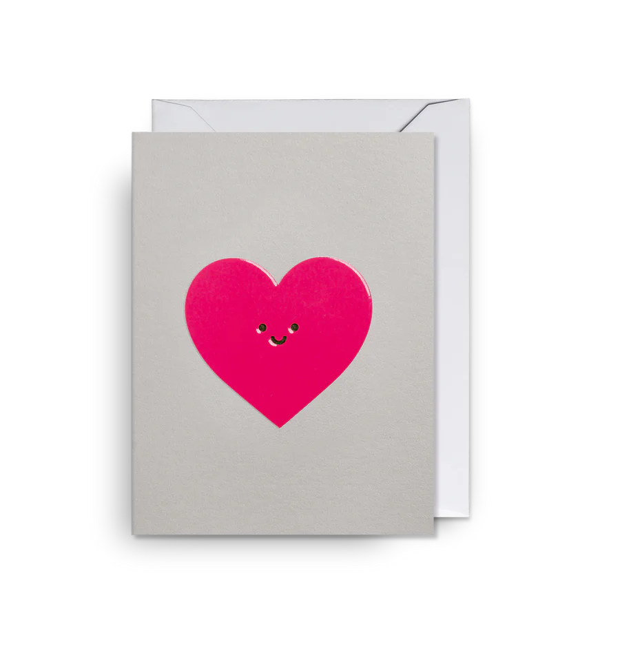 كرت صغير - قلب وردي صغير