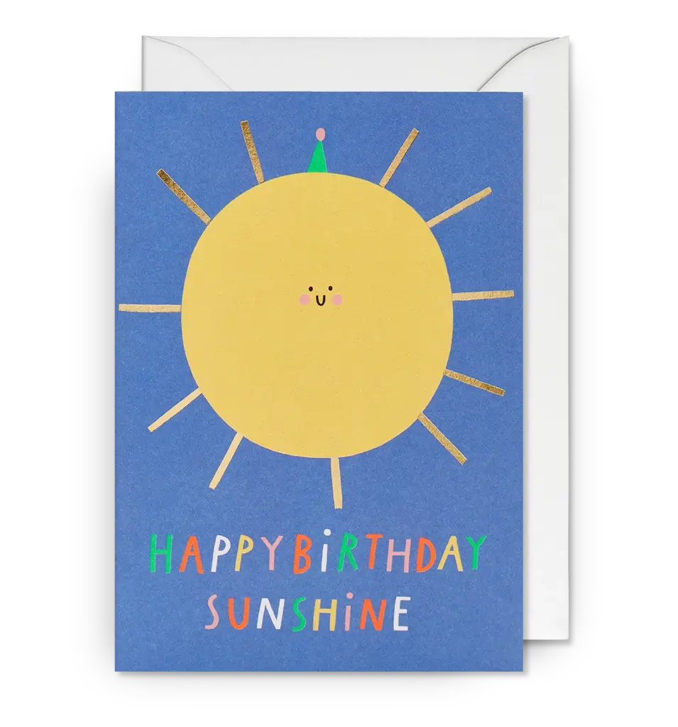 Happy Birthday Sunshine Illustration Greeting Card