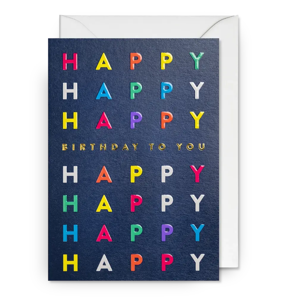 Happy Happy Happy Birthday Card
