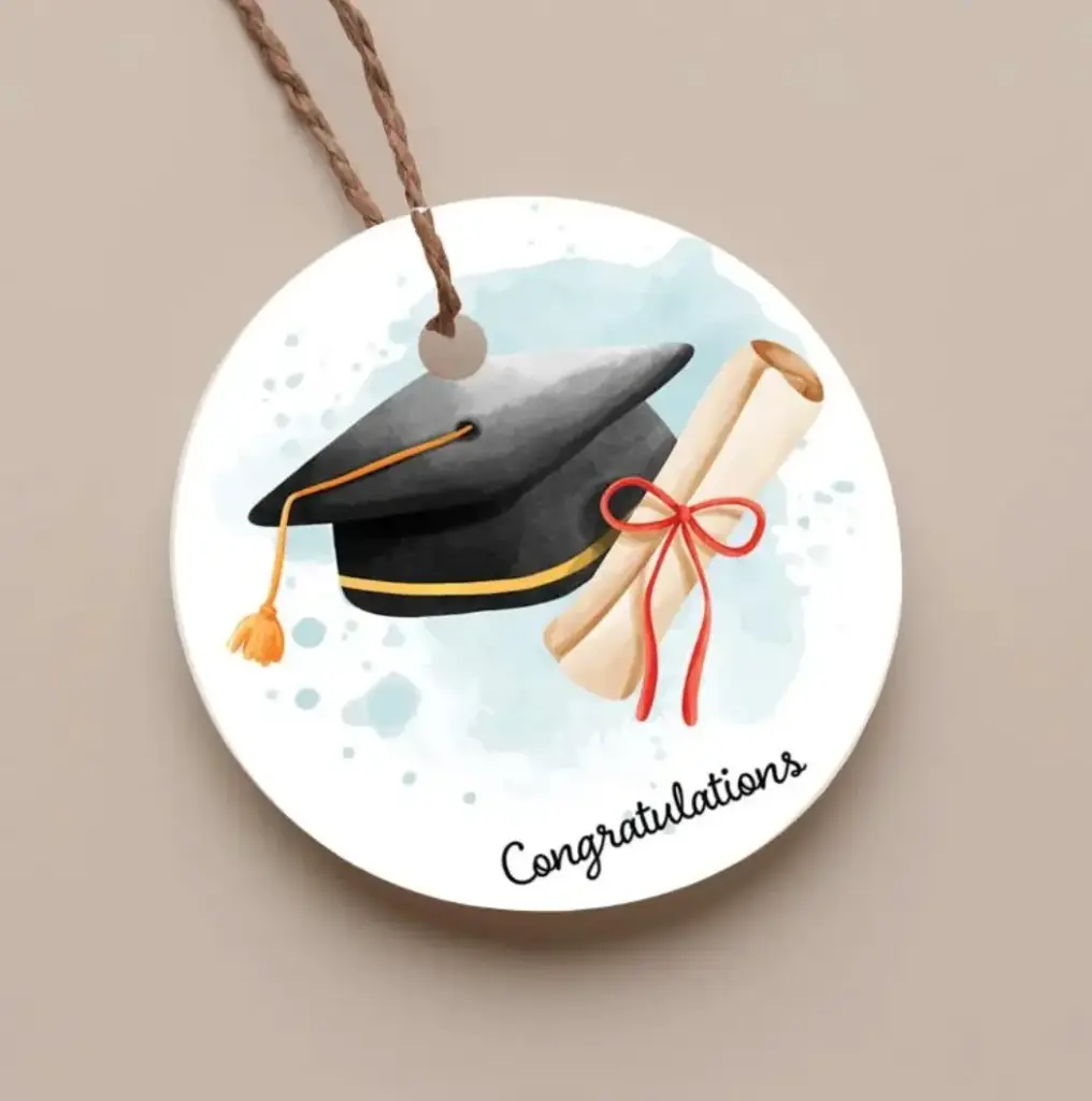 Round Gift Tag - Congratulations Graduation 5 Cm
