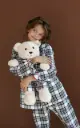 Alle Pyjama Set with Matching Teddy Bear & penguin embroidery
