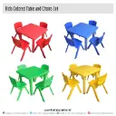 Kids Colored Table & Chairs Set Rental