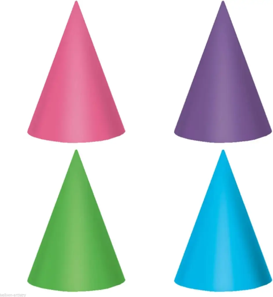 Pink & Teal Cone Hats