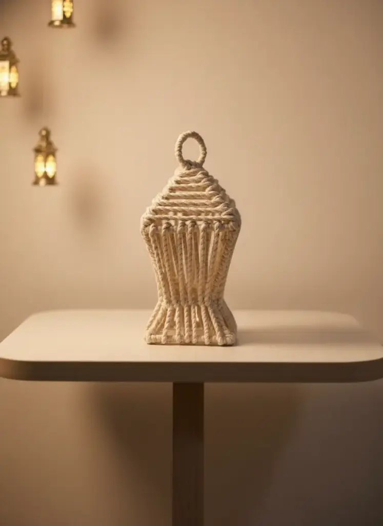 Macramé Ramadan Lantern Décor – 38 cm