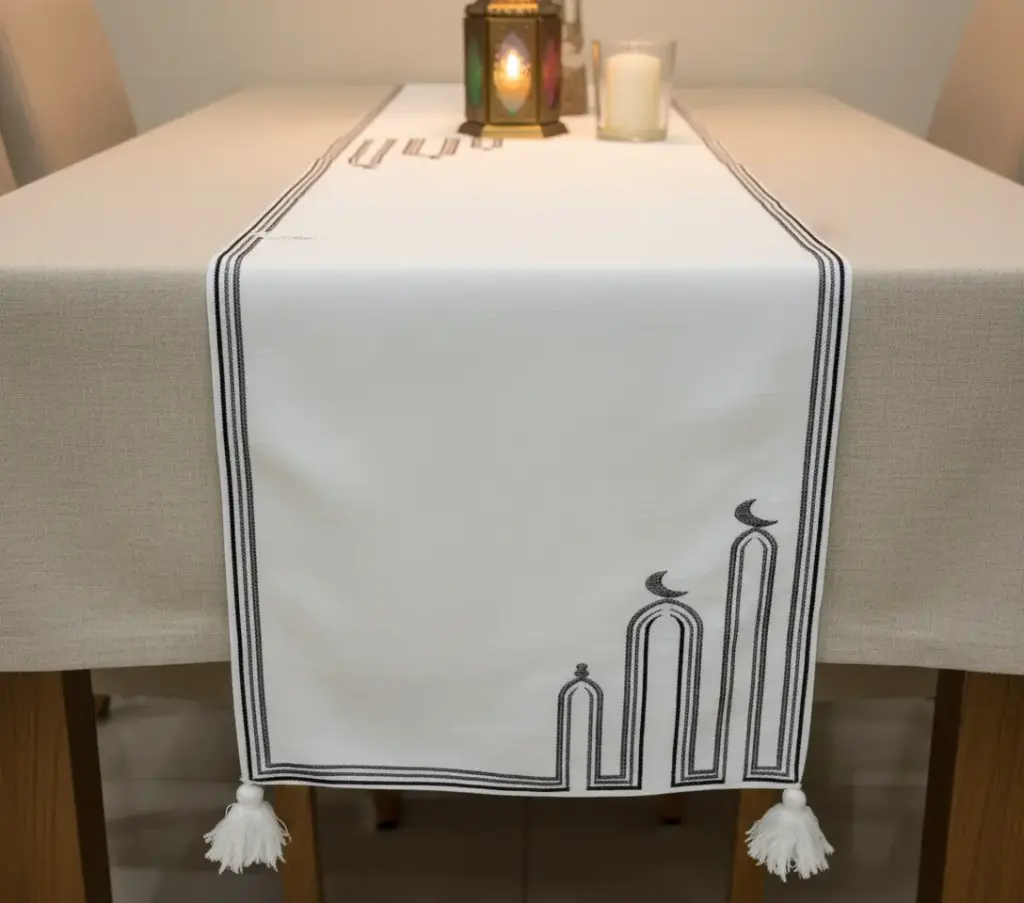 Ramadan Table Runner – Bronze Lines 40 x 140 cm