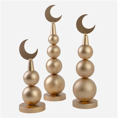 Ramadan Centerpiece Set of 3 – Champagne Finish