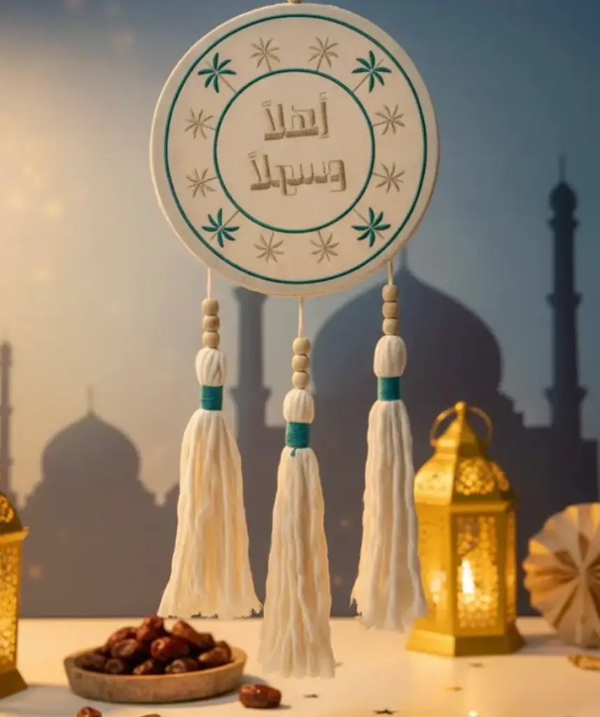 Ramadan Wall Daff Decor 30cm – Gold Palms