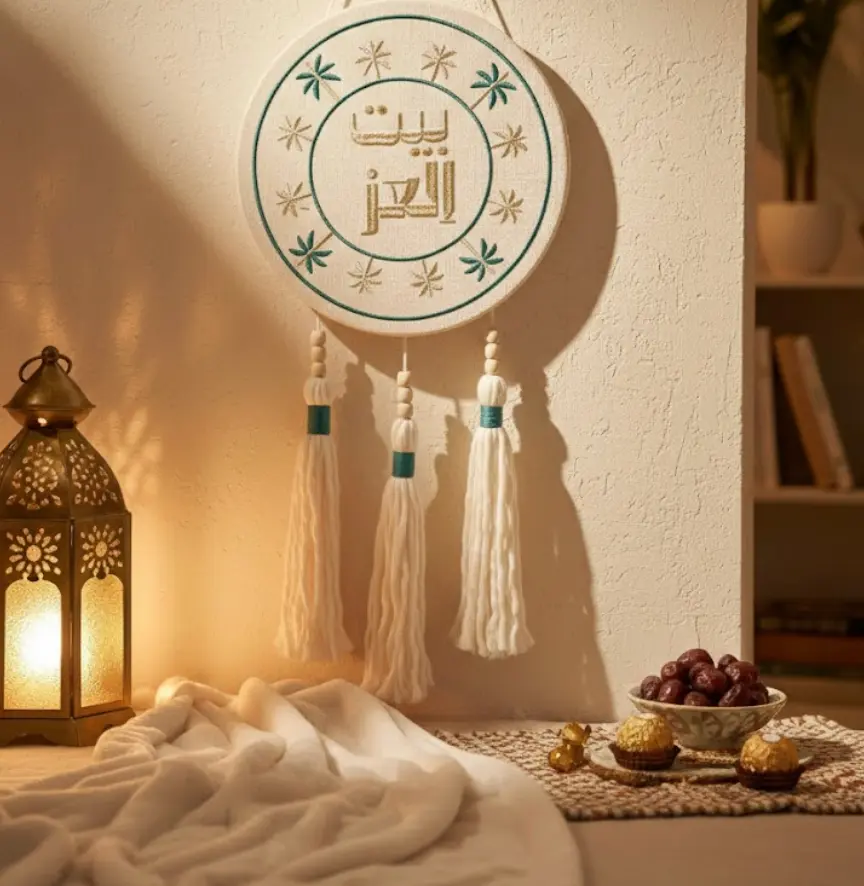 Ramadan Wall Daff Decor 35cm – Gold Palms