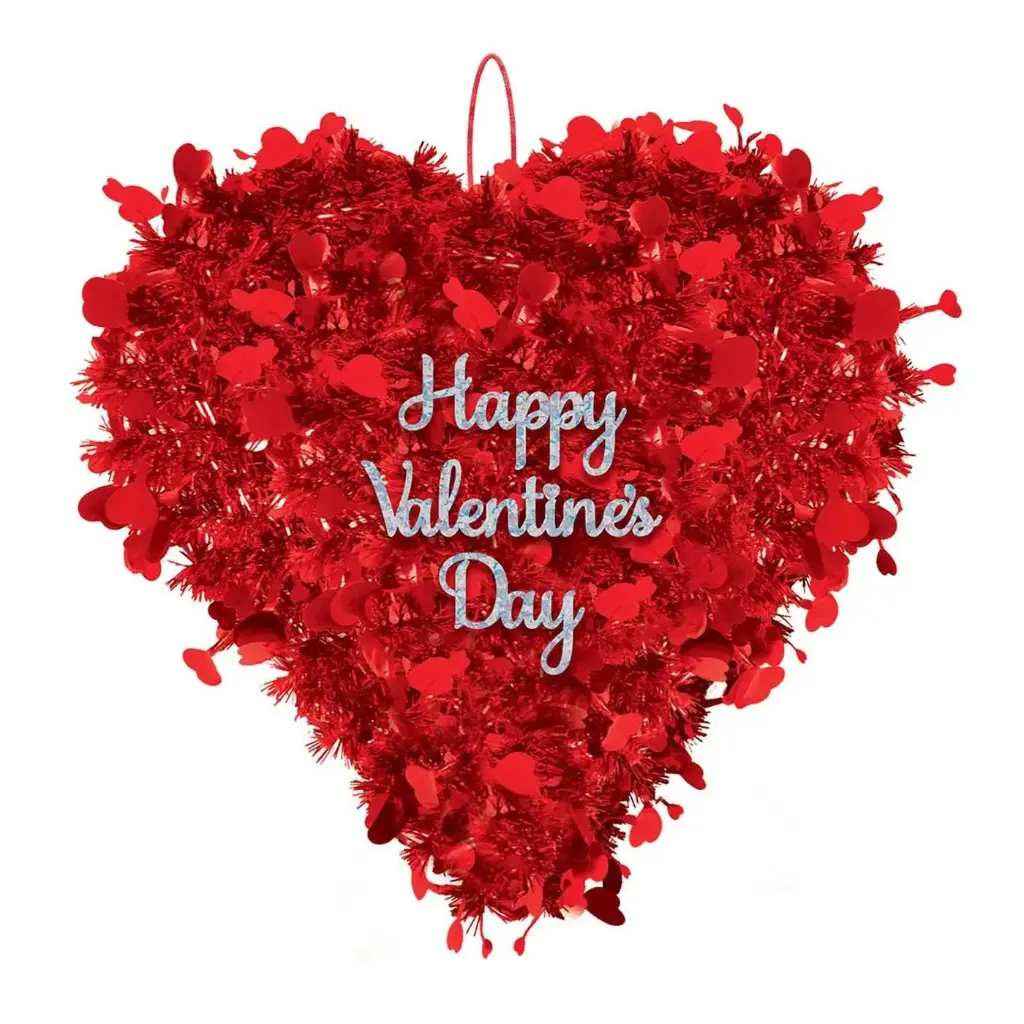 Deluxe Heart Tinsel Decoration