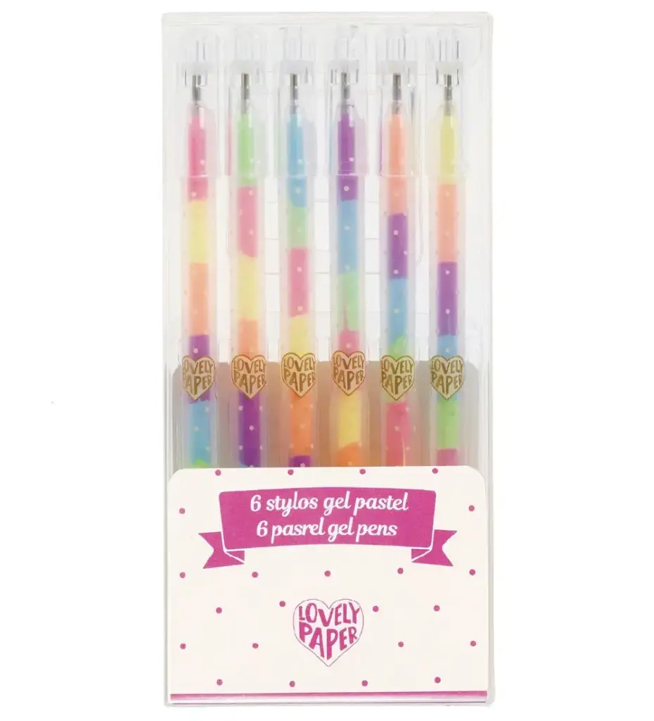 Djeco Lovely Paper – 6 Pastel Gel Pens