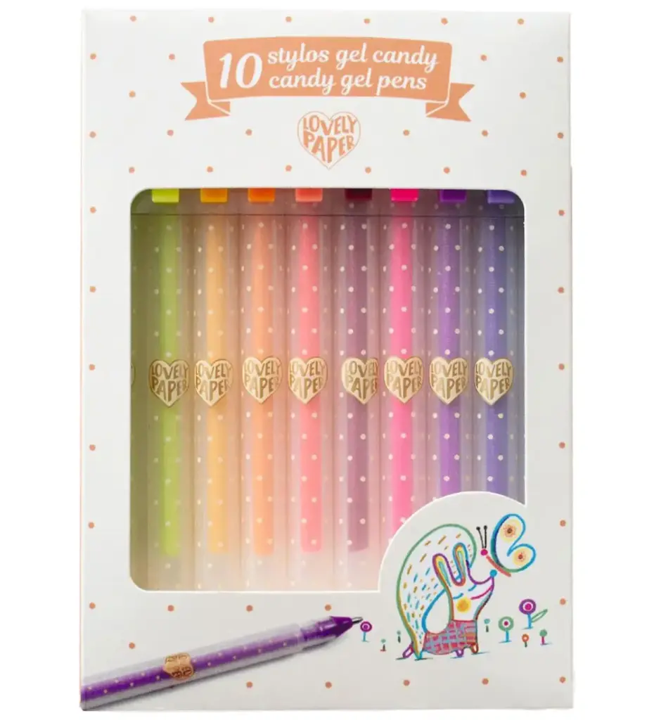 Djeco Lovely Paper – 10 Candy Gel Pens