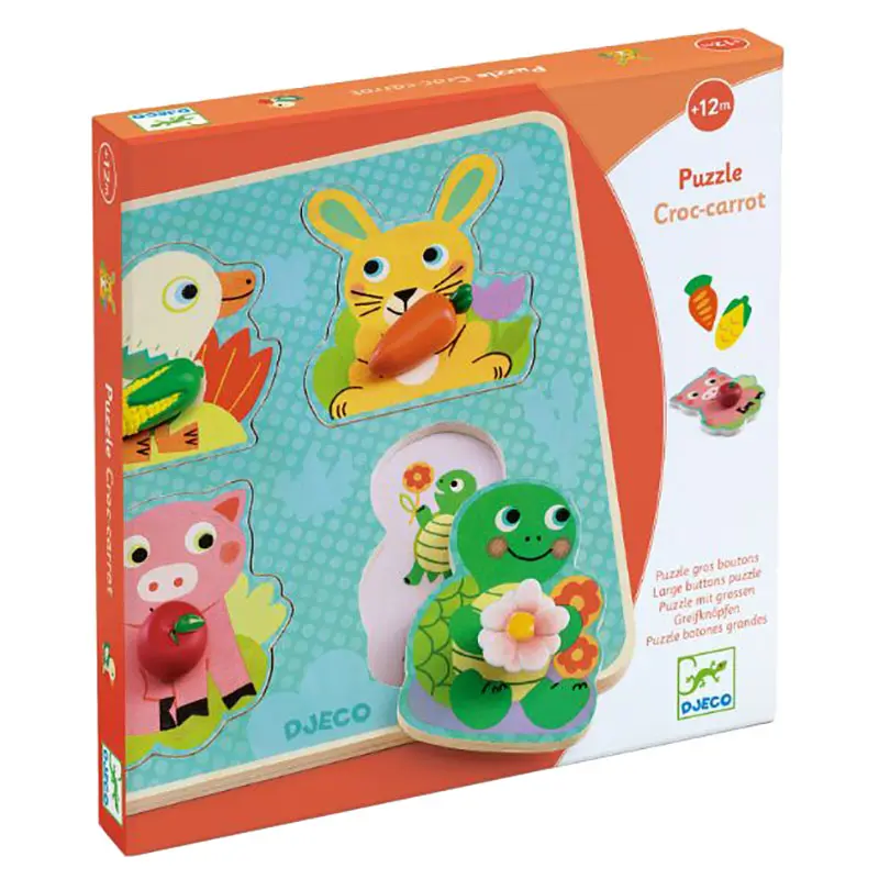 Djeco Wooden Puzzle – Croc-Carrot